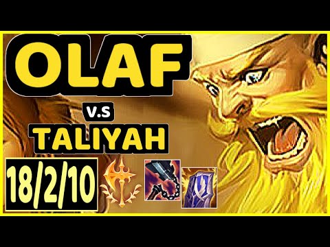 SELFMADE (OLAF) vs TALIYAH - PENTAKILL 18/2/10 KDA JUNGLE GAMEPLAY - EUW Ranked GRANDMASTER