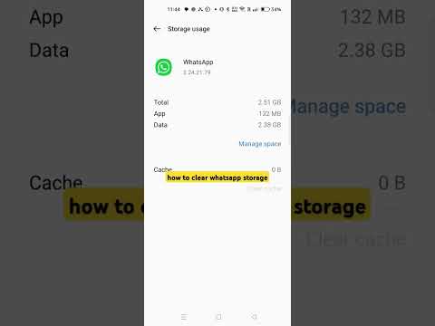 how to clear whatsapp storage #howto #whatsapp #androidtutorial #android #androidapps