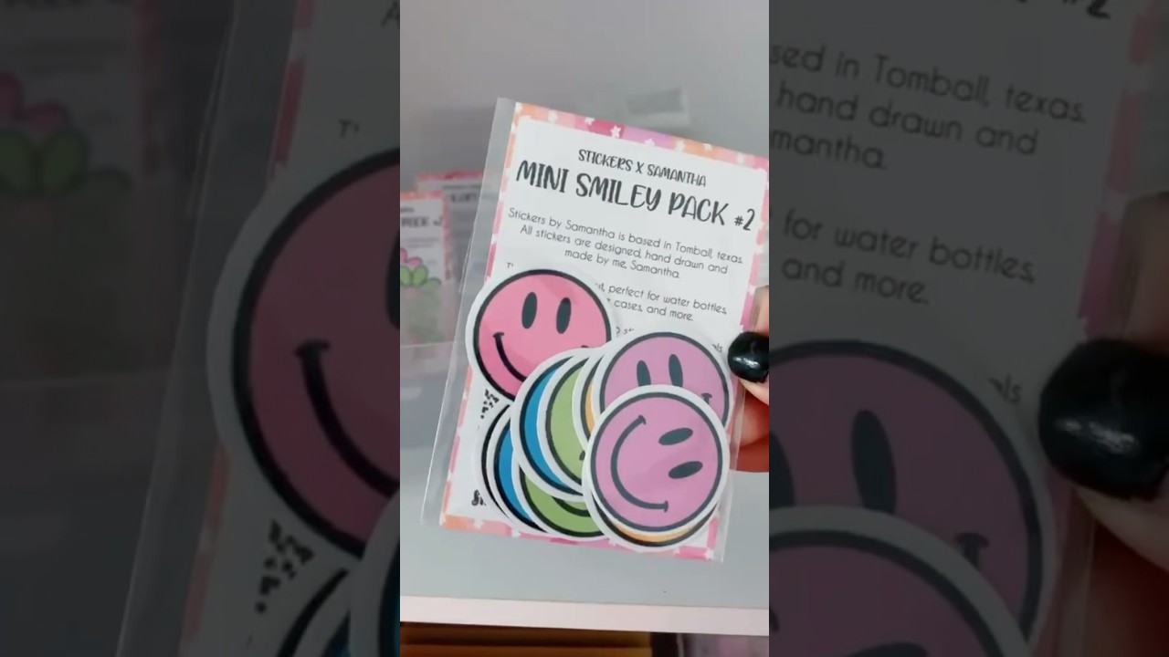 Pack a mini sticker pack order with me #packorderswithme #stickers #stickerorder #etsyshop