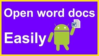 how to open word doc on android phone