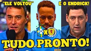 😱 NEYMAR VOLTOU! MÍDIA ENTREGA ESCALAÇÃO DO BRASIL PARA ENFRENTAR A ESCÓCIA!