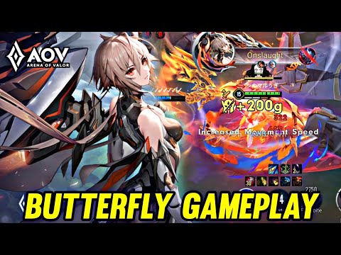 AOV : BUTTERFLY GAMEPLAY | IN JUNGLE - ARENA OF VALOR LIENQUAN MOBILE ROV