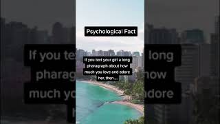 Do you text a long paragraph to your girl? Psychology fact #factgrove #shorts