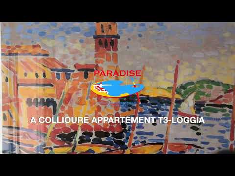 Collioure 20m de la plage : appartement T3 de 60m² en vente et sa loggia