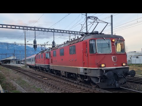 SBB Re 4/4 II mit EC Transalpin abfahrt in Buchs SG