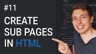 11: How to Create Sub Pages in HTML | Learn HTML and CSS | Full Course For Beginners