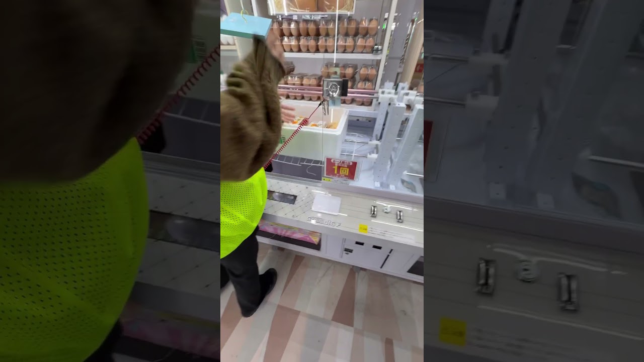 Ring Hook Game in Japan 🥚🇯🇵 ¥100 Lucky Win! | タマゴクレーンゲーム成功✨