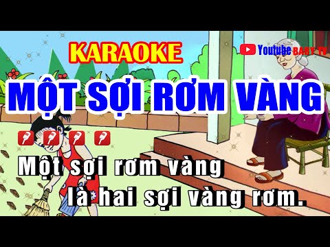 Karaoke Một Sợi Rơm Vàng - Nhạc Cho Các Bé Mầm Non