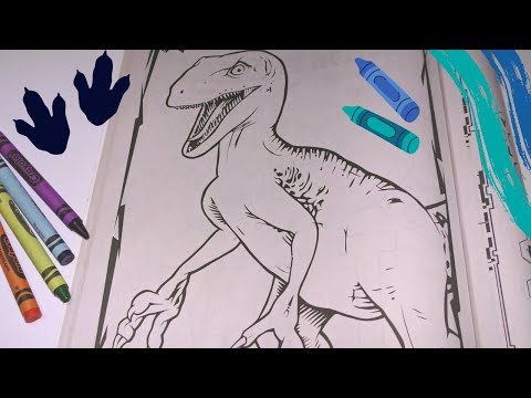 JURASSIC WORLD Dinosaur Coloring & Activity book| Coloring with Crayola Crayons| YES Toys