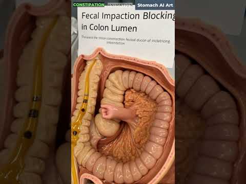 How Constipation Blocks the Colon Lumen | Human Anatomy | Digestive System | Stomach AI Art | 03