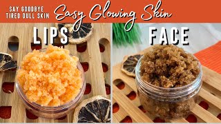 BEST Scrub For Skin EXFOLIATION at HOME [ DIY LIP & FACE SCRUB RECIPE ]