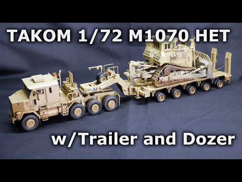 Takom 1/72 M1070 HET w/Trailer and Dozer