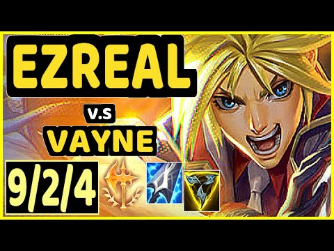 EZREAL vs VAYNE - 9/2/4 KDA BOTTOM ADC GAMEPLAY - EUW Ranked GRANDMASTER