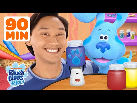 90 MINUTES of Arts & Crafts w/ Blue & Josh! 🎨 *Costumes + Finger Painting* | Blue's Clues & You!