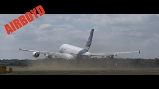 preview picture of video 'Airbus A380 Farnborough Airshow 2014 (Tuesday)'