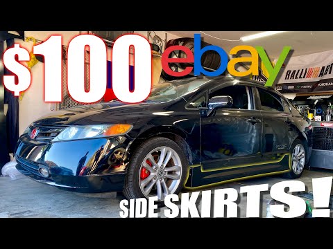ARE THEY TRASH??? eBay $100 MUGEN REP 2008 Civic SI SIDE SKIRT proper install!