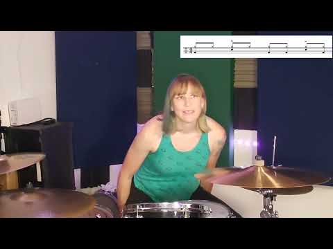 Thumbnail for Drum lesson for beginners- ELO "Don't Bring Me Down."  Mindee's mini drum lessons- #74