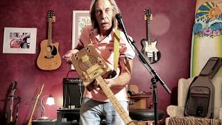 Rolling Stones cover "Just Like I Treat You" on 3 string cigar box guitar
