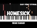 Noah Kahan - Homesick (Easy Piano Tutorial)