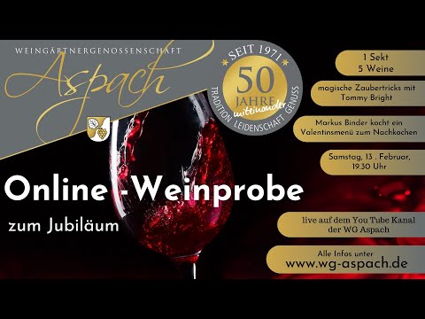 Online-Weinprobe zum Jubiläum