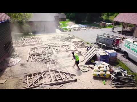 Mobile Sandblasting Oak/Wood Beams by Profi Blast. South East UK - Call for Free Quote 07463636073