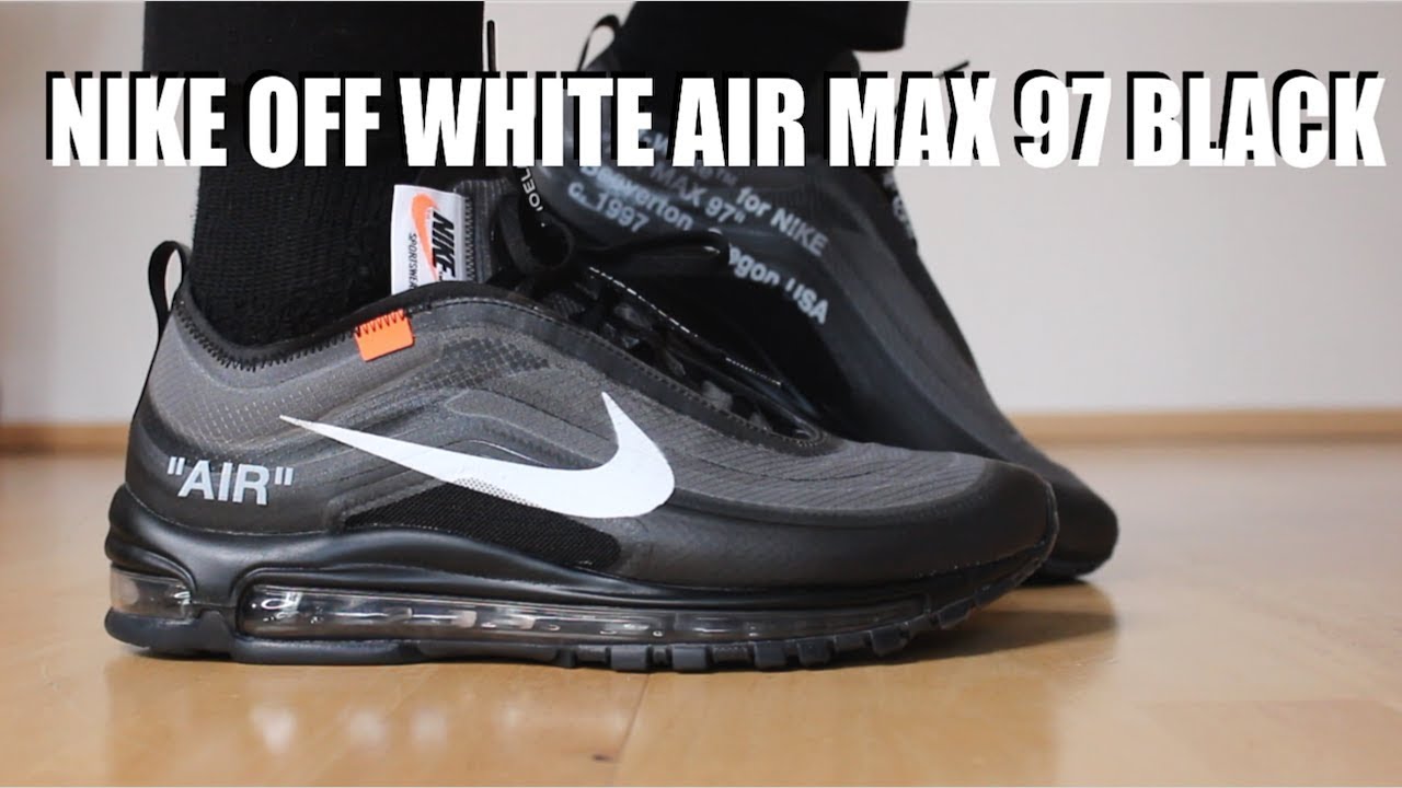 NIKE OFF WHITE AIR MAX 97 BLACK REVIEW + ON FEET