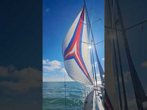 Contest Yachts 50CS under genakker 13kts from behind. www.contest50cs.com