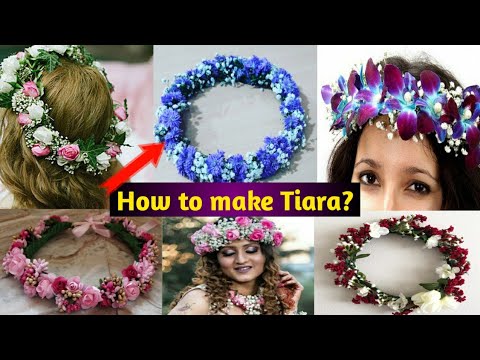 how to make floral tiara at home | Crown making | how to make floral hair band | Crown for wedding