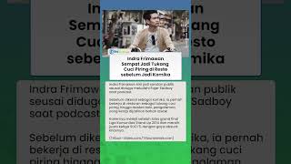 Perjalanan Karier Indra Frimawan Sebelum Jadi Komika, Sempat Jadi Tukang Cuci Piring di Resto