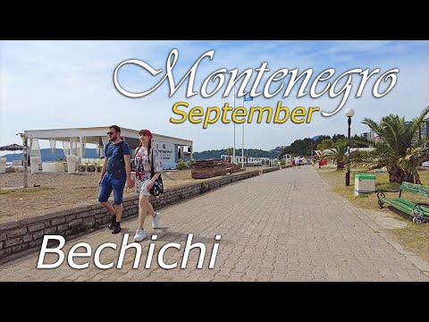 Montenegro 🌡T+28C°🌞/ Becici - virtual travel, walking tour, 4k