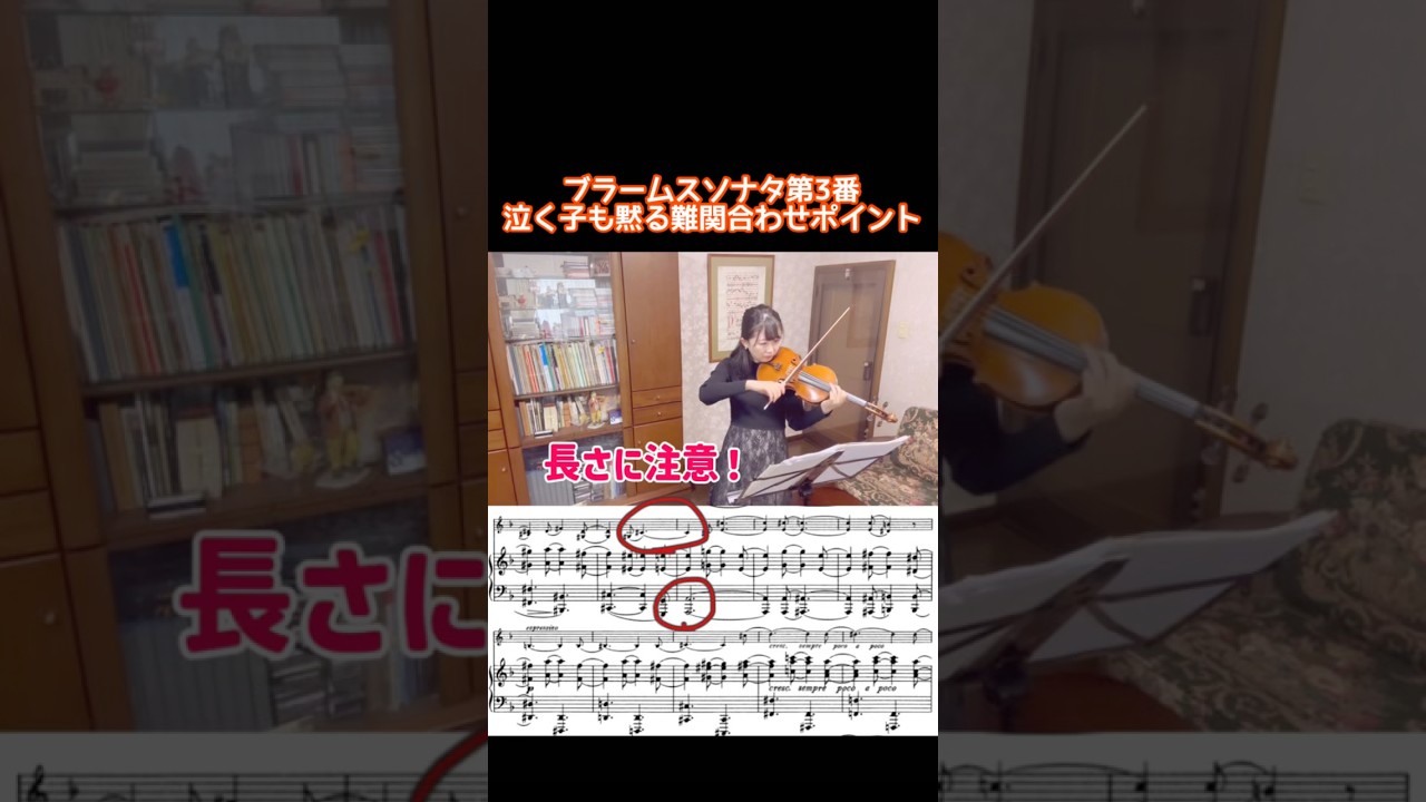 泣く子も黙る、ブラームスバイオリンソナタ3番 合わせ難所解説