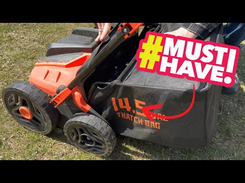 2-in-1 Electric Dethatcher and Scarifier – 16" Lawn Tool with 15.5 Amp Motor,  Height Adjust & Bag