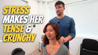 She's a Working Student With HUGE KNOTS || Full Chiropractic Treatment With Dr. Tyler Bigenho