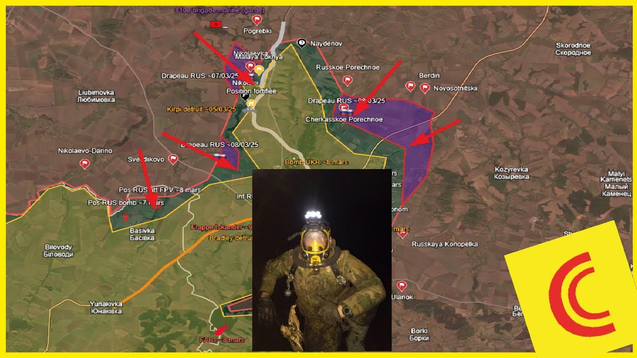 Conflit Ukraine 09/03/25 : Attaque russe d’envergure à Koursk | Opération commando dans Gazoduc