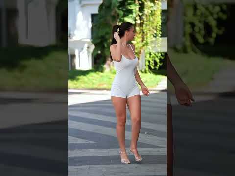 Stunning white tight short jumpsuit street style summer outfit idea #fashion #style #outfit #shorts