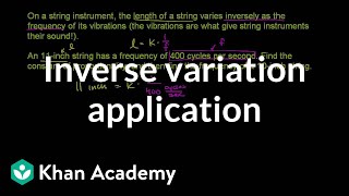 Inverse Variation Application