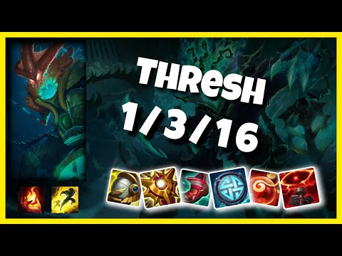 Thresh Support 11.2 Challenger Gameplay Replay - S11 (1/3/16) - BR