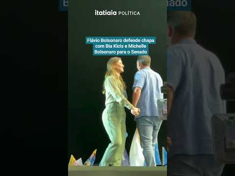 FLÁVIO BOLSONARO DEFENDE CHAPA COM BIA KICIS E MICHELLE BOLSONARO PARA O SENADO