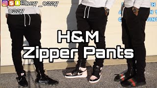 H&M Cotton Twill Joggers Review (H&M Zipper Pants) @hey_ozzy