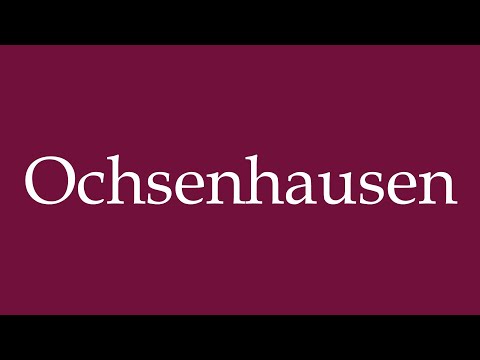 How to Pronounce ''Ochsenhausen'' Correctly in German