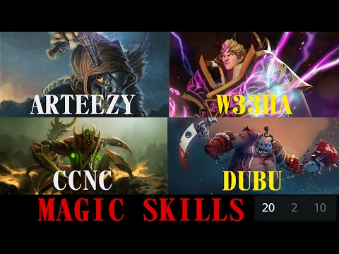 W33 Invoker&Dubu vs Arteezy slark&CCnC  - Magic skills [Highlights]