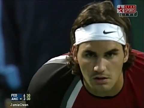 Federer vs Ancic | Miami 2005 | Court Level & Slow Motion