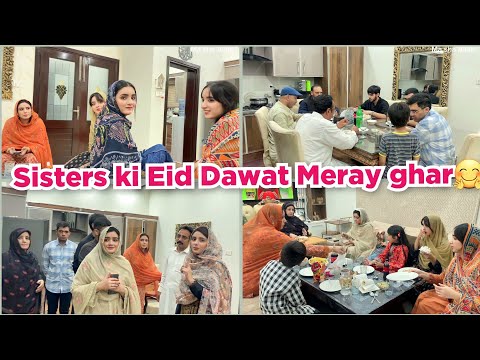 Sisters ki Eid dawat humaray ghar🤩-Baji fakhra aur baji nasira with family aye  🤗-Sb ny ludo kheli😅