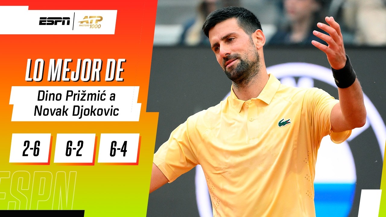 BATACAZO: DJOKOVIC FUE SORPRENDIDO POR PRIZMIC EN EL M1000 DE ROMA Y QUEDÓ ELIMINADO | RESUMEN