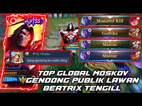 PUBLIK MINTA DI GENDONG PAKE MOSKOV, LAWAN BEATRIX TENGILL- MOBILE LEGENDS