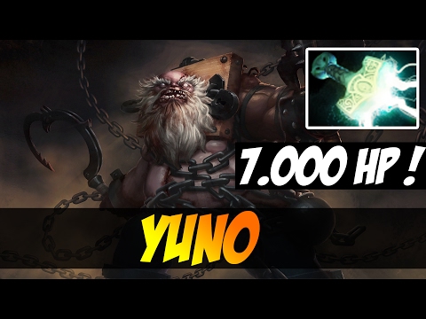 PUDGE WITH 7000 HP AND MJOLLNIR !! - YUNO 8000MMR CHINESE PLAYER - Dota 2