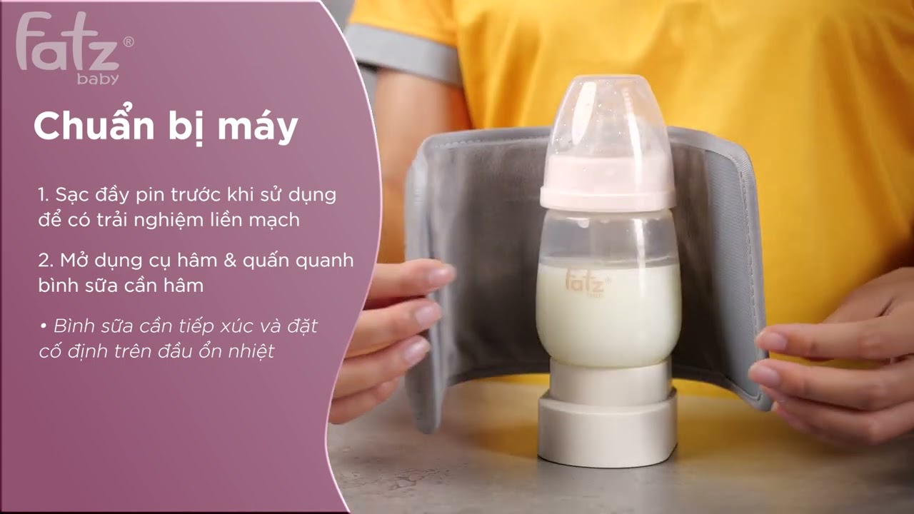 Dụng cụ hâm sữa du lịch cầm tay Fatzbaby Ready 6 FB3068BT
