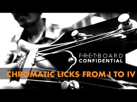 Chromatic Blues Guitar Licks from I to IV