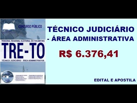 Edital apostila Concurso TRE TO 2017 Técnico judiciário   área administrativa
