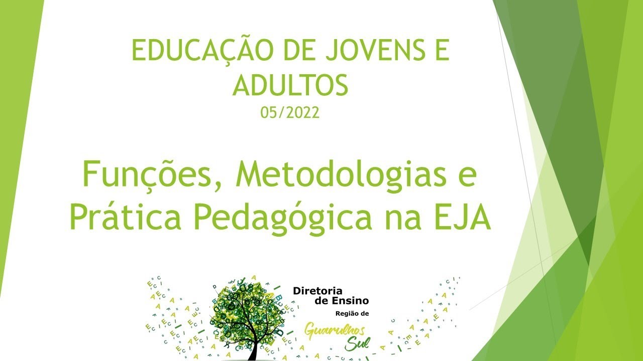 Funções, Metodologias e Prática Pedagógica na EJA– 1º. ATPC on-line da EJA. – Maio de 2022